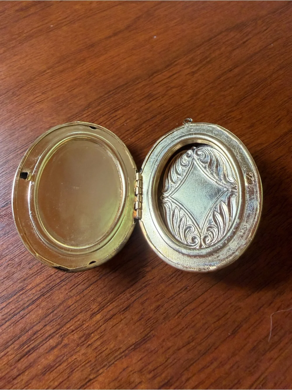 Vintage Locket Coral and Ivory Cameo Pendant Necklace